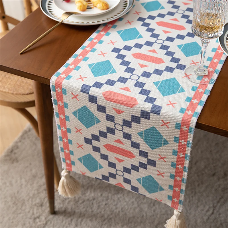2022 пользовательский Декор для кухни вечеринки свадьбы скатерть из хлопчатобумажной ткани в стиле бохо украшение стола