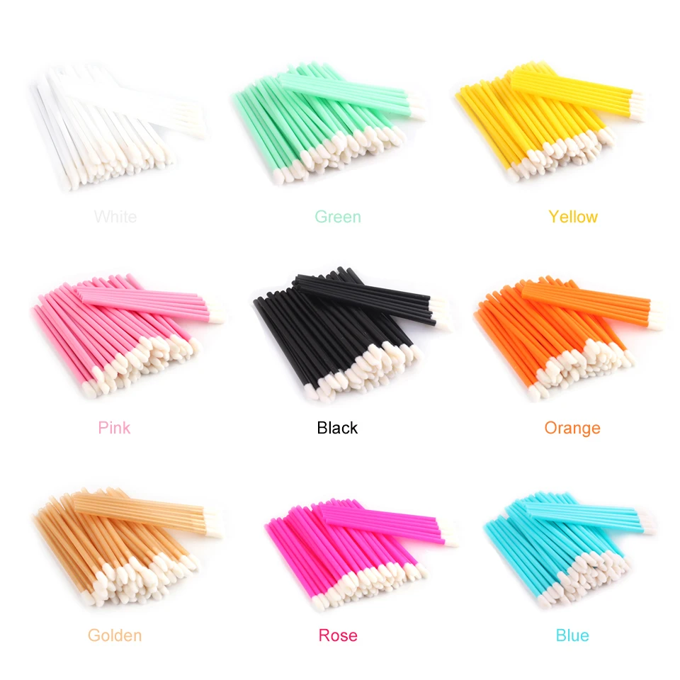 Wholesale  Applicator Wands Transparent Handle Private Label Lip Exfoliator Makeup Brush Applicator Disposable lip scrub brush