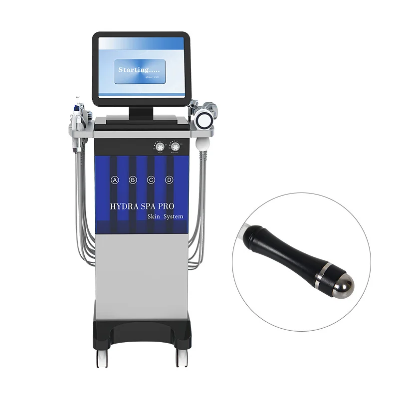 Newangie Latest face cleansing machine oxygen water generator 14 in 1 hydra jet peel blackhead removal whiteningfor salon