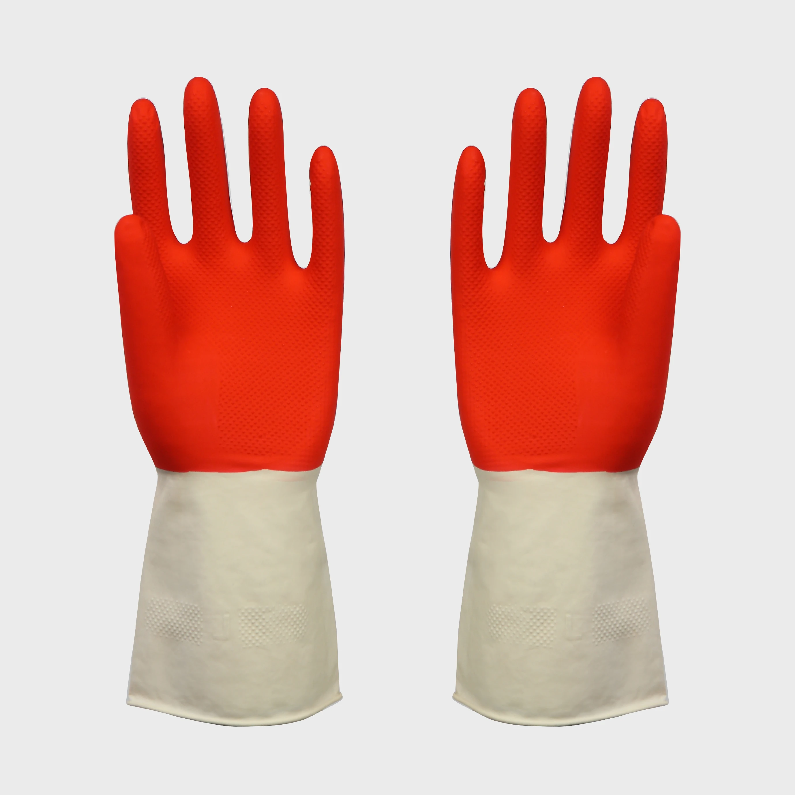 Latex Working Glove Yellow Anti-friction Waterproof Protective Gloves Wholesale Rubber 50 Grams Custom Logo Medium Cleaning 30cm