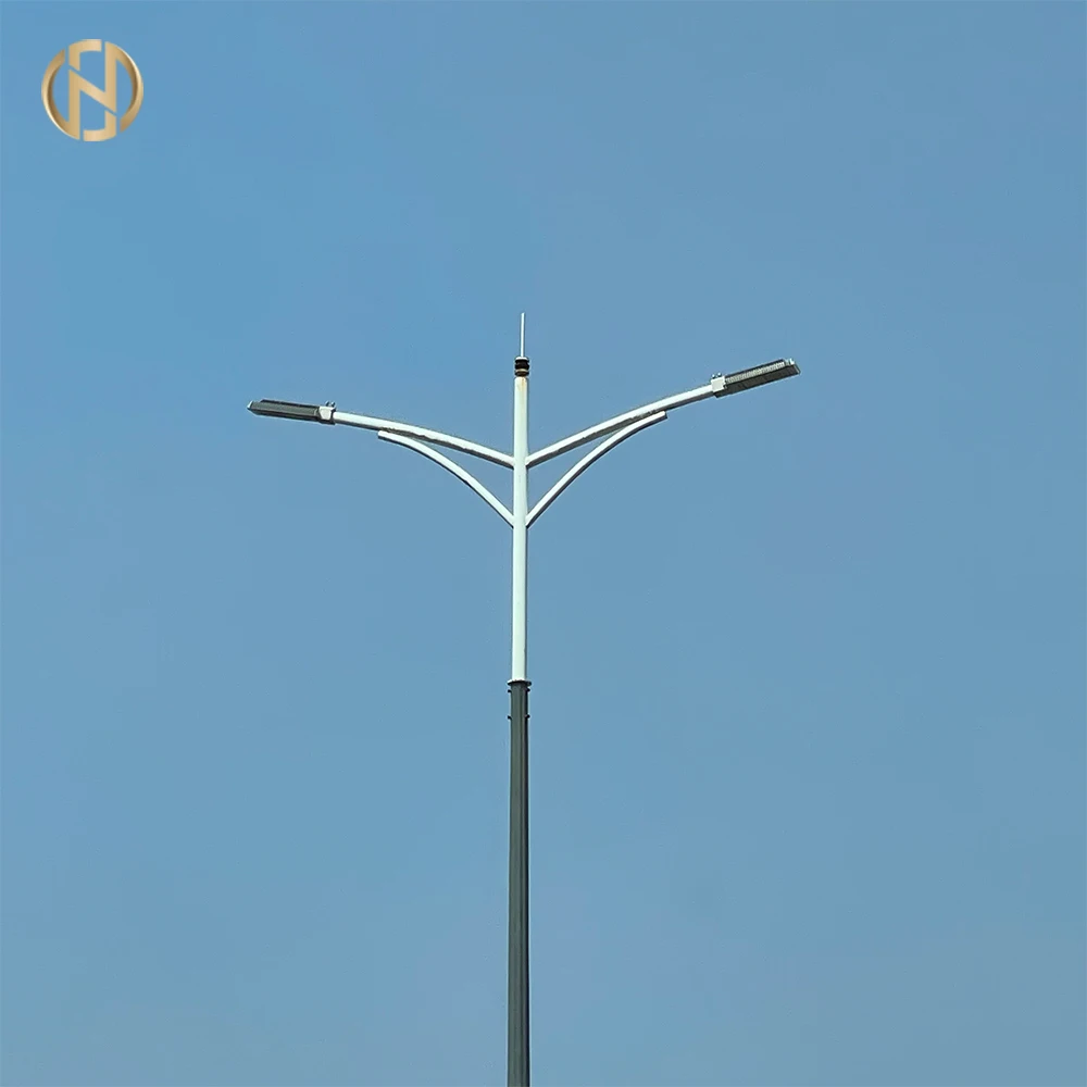 FUTAO Hot Dip Galvanized Street Light Pole Solar Street Light Pole With Integration Of Multiple Functions