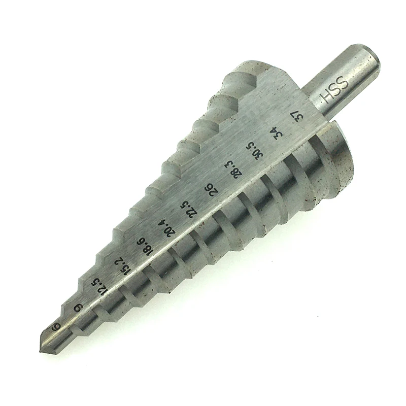 HSS large size hole opener high speed steel spiral groove step drilling Triangular handle Step Drill Bits