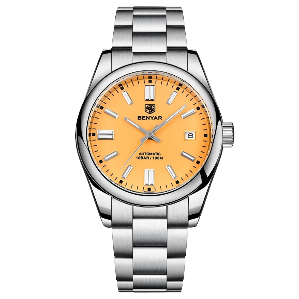 Luxury Brand BENYAR New Men Automatic Mechanical Watches BY-5185 Men Business Sport 100m Waterproof Watches Reloj Hombre