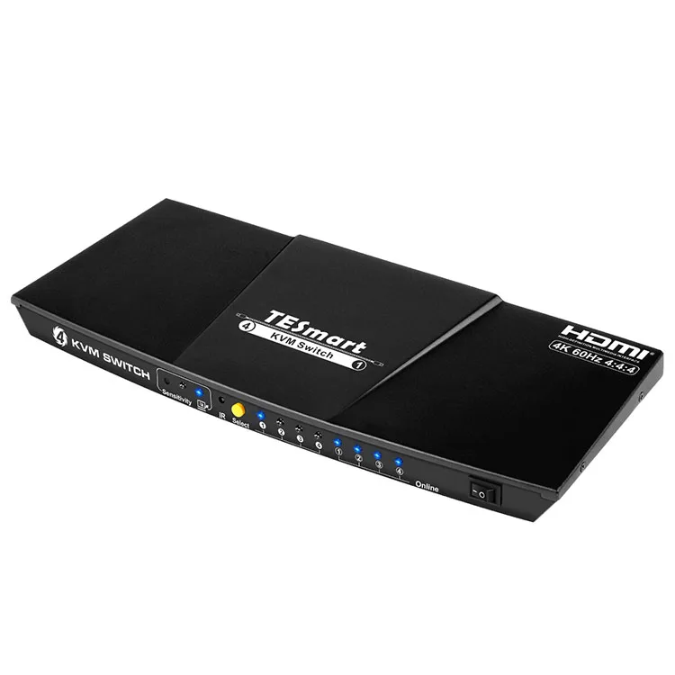 4 Port 4x1 HDMI KVM Video Switcher 4K