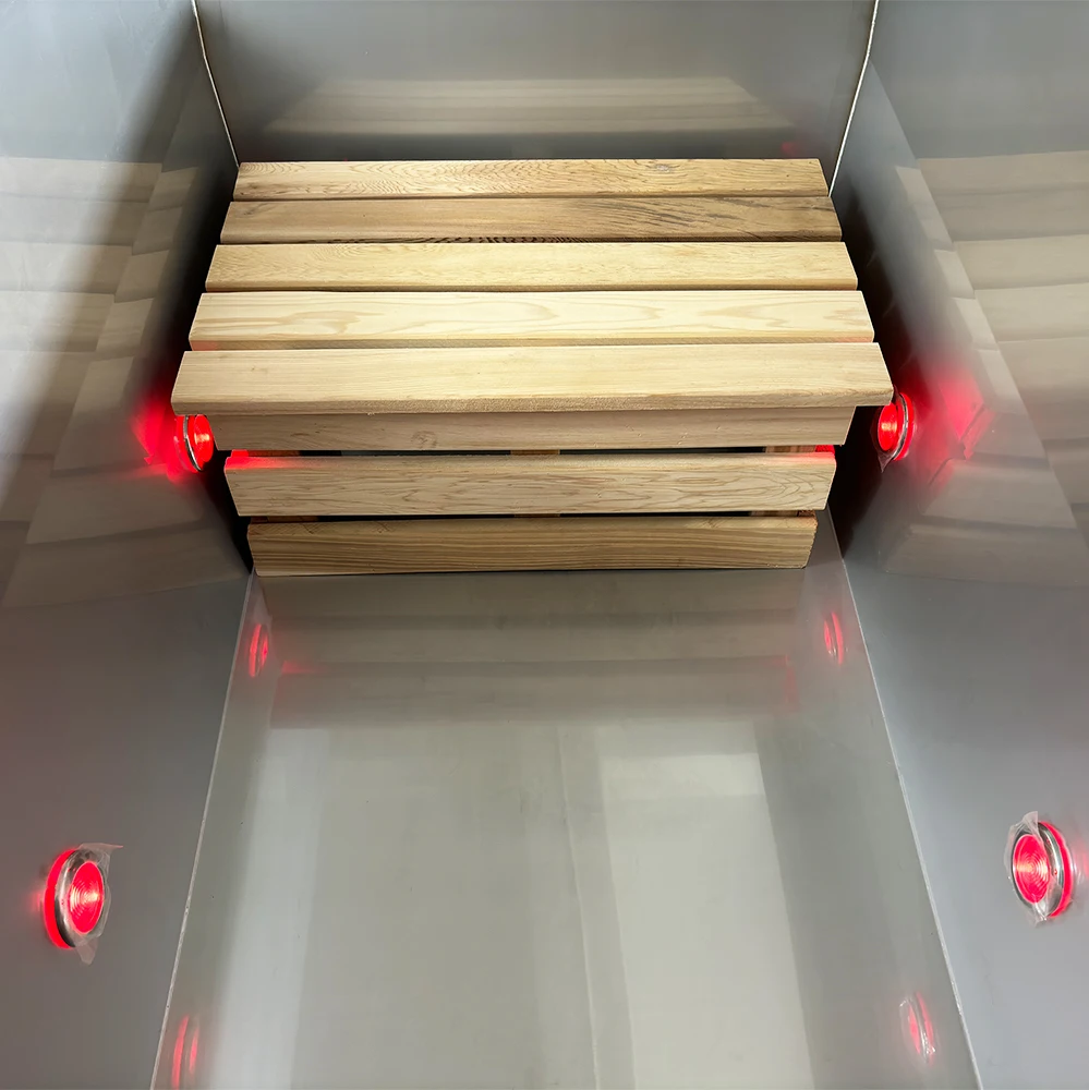 Wholesale Stainless Steel Liner High Quality Red Cedar Wood Hot And Cold Bath Tub Cold Plunge Tub Manufacture