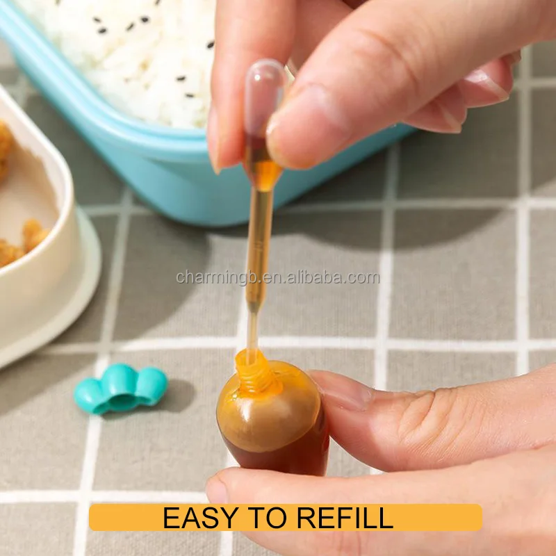 Plastic sauce bottles mini portable lunch box ketchup bottle for sauce