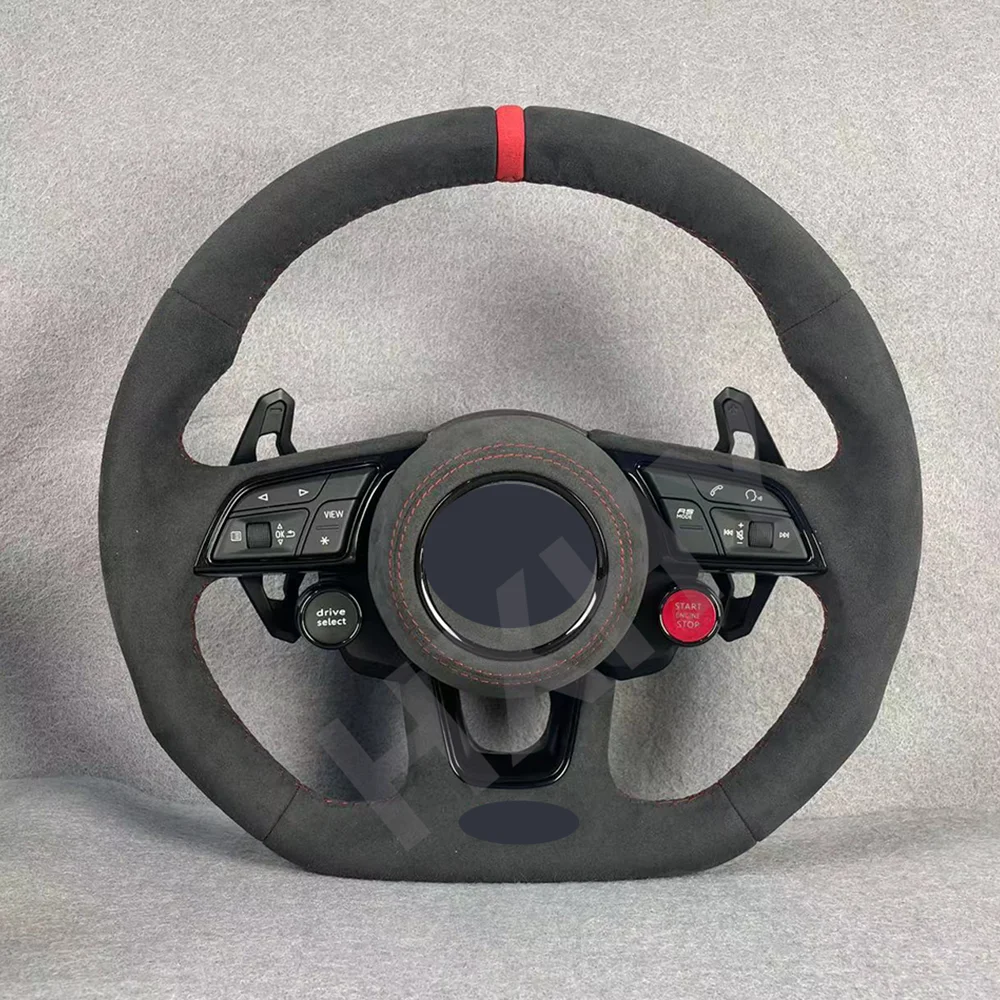 Upgrade Carbon Fiber LED Alcantara Leather Steering Wheel Customized For Audi RS A3 A4L A5 A6L A7 A8 q3 q5 q7 S3 S4 S5 RS3 RS4