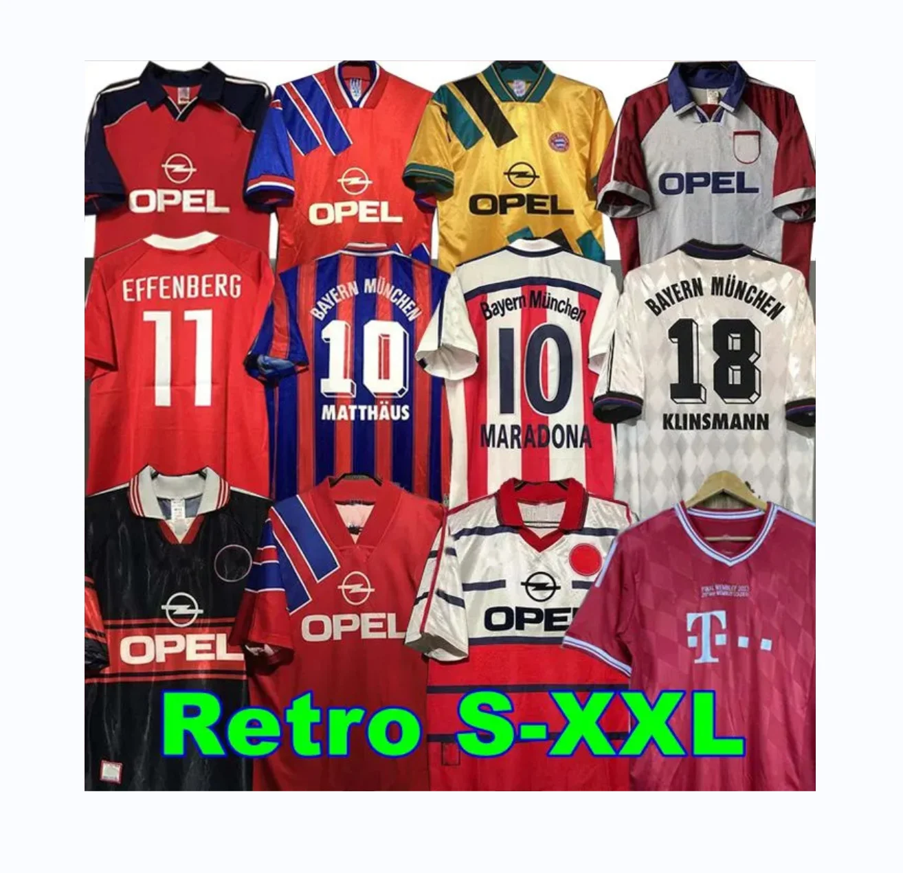 Ретро трикотажные изделия MARADONA final ELBER Pizarro Klinsmann Matthaus Lizarazu Muller ROBBEN