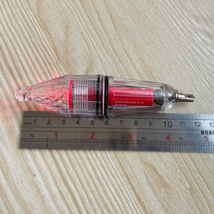 LED Underwater Fishing Light LED Fish Lighting Attractor Light Fish 12 Cm RED Plastic IP67 OEM