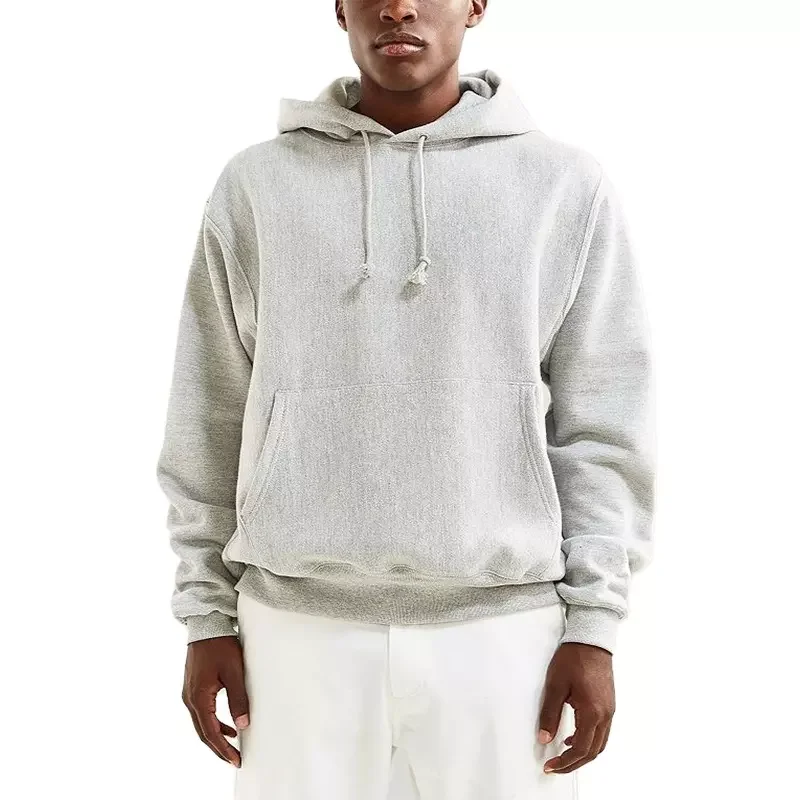 Custom OEM High Quality Solid Color Gym Hoodie With Zipper Front Pockets Hoodies for Men