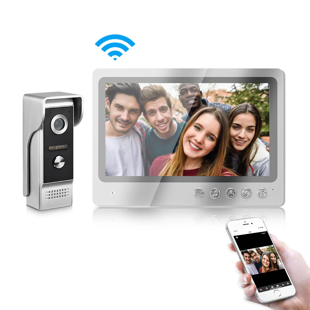 9 Inch Villa IP Video Intercom System IOS Android APP Doorbell Camera WIFI Remote Unlock Control
