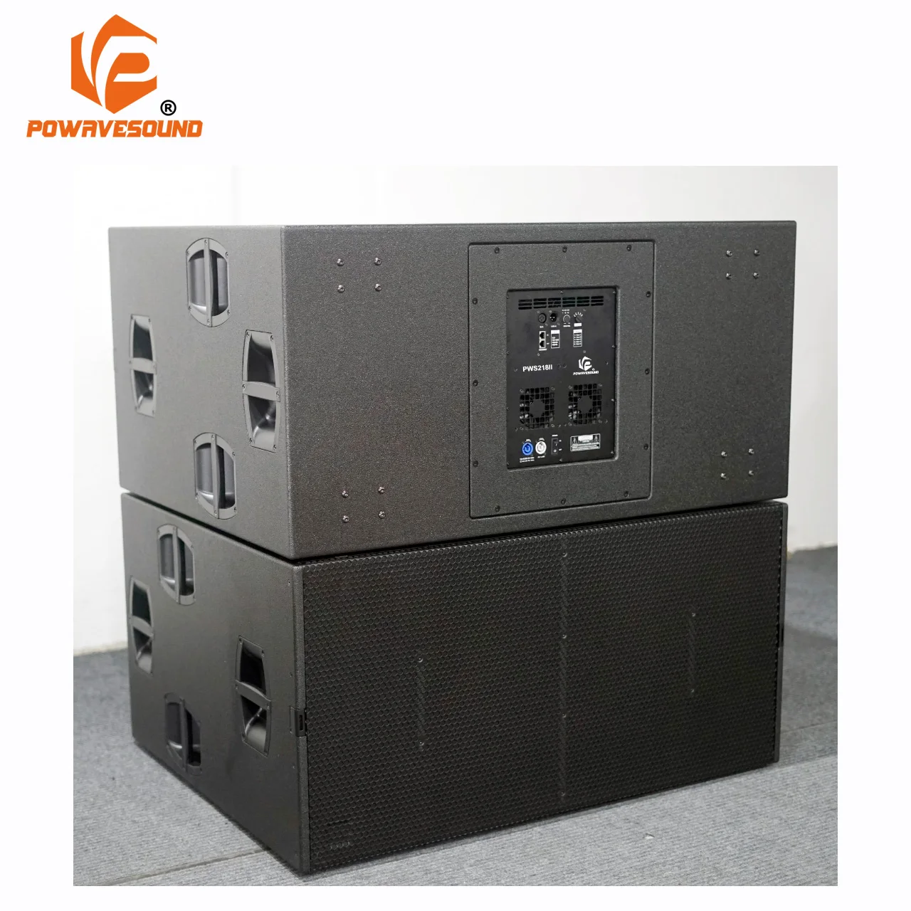 Powavesound активный сабвуфер двойной 18 дюймов большой мощности, концертов, походов, динамик 4000 Вт среднеквадр Bi amp активной фазе супер НЧ-динамик