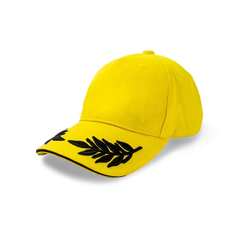 ODM Dongguan 5 Panel Sports Baseball Cap Adjustable Hat 3D Embroidery Custom Logo Fashion Yellow Customized BSCI Unisex Adults