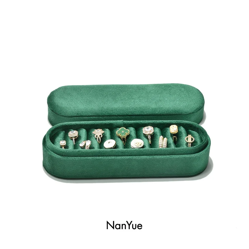 Velvet Jewelry Box Portable Ring Tray Jewelers Workbench Anti-oxidation Ring Organizer High Quality Packaging Display Case