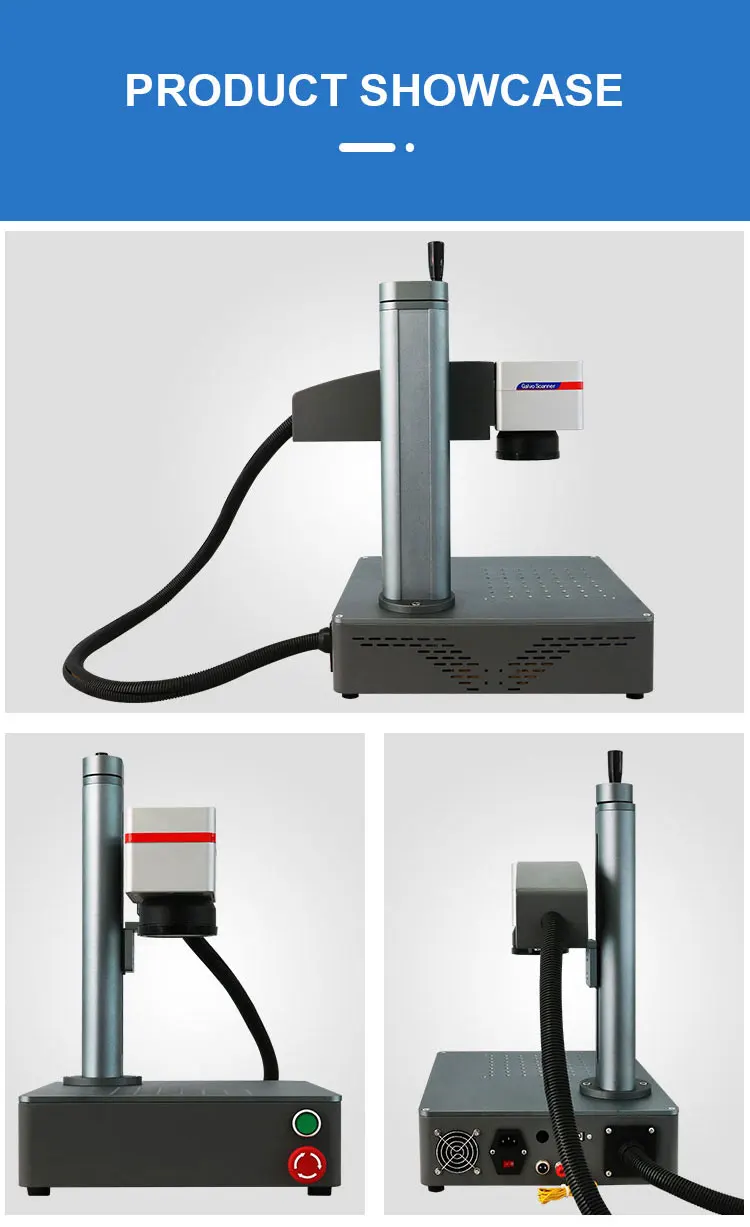Portable Desktop Mini 20W Fiber Laser Marking Machine fo Plastic Metal Engraving Nameplate Jewelry Metal Stainless Steel