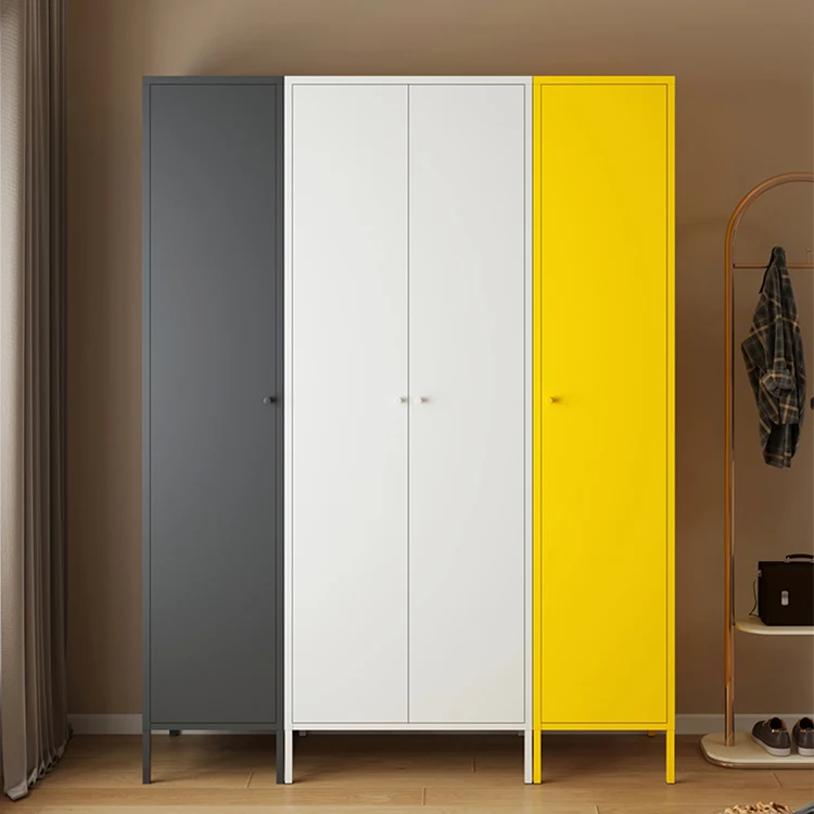 Wholesale Price white bedroom cheap wardrobe closet for sale two door hostel clothes cabinet