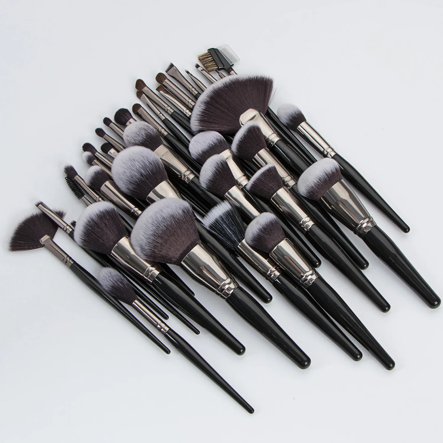 Personalized Brush Make Set Up Black Luxury Wooden Handle Make Up Private Label Brushes Cosmetic Makeup Brush Set