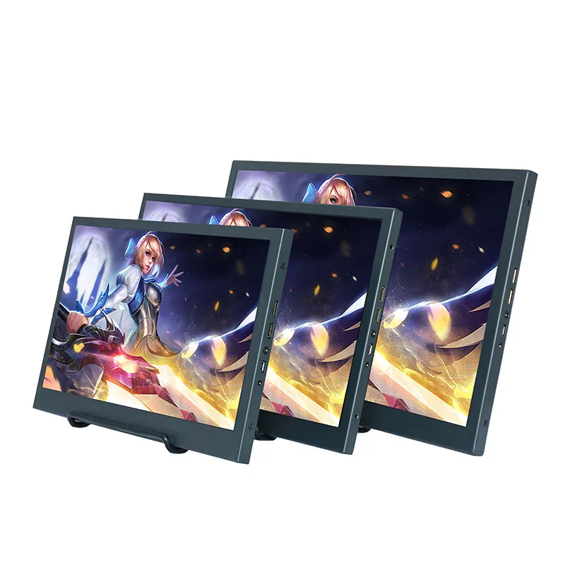 15,6 дюймовый портативный монитор 1920x1080 HD IPS дисплей компьютер СВЕТОДИОДНЫЙ монитор с кожаным чехлом для PS4 Pro/Xbox