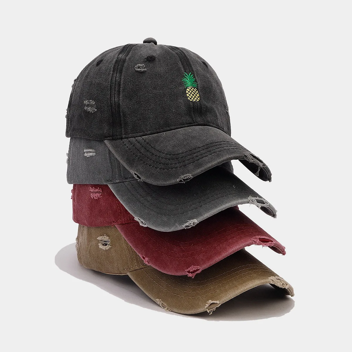 Wholesale Retro Washed embroidery Eagle  Sports Baseball Caps Classic Dad Golf Custom Caps Logo on the front