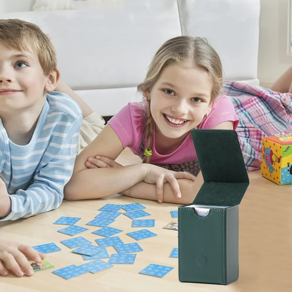 Customer Favorite Storage Poker Chips Case Boxes Custom Waterproof Portable Leather Poker Organizer Box For Game