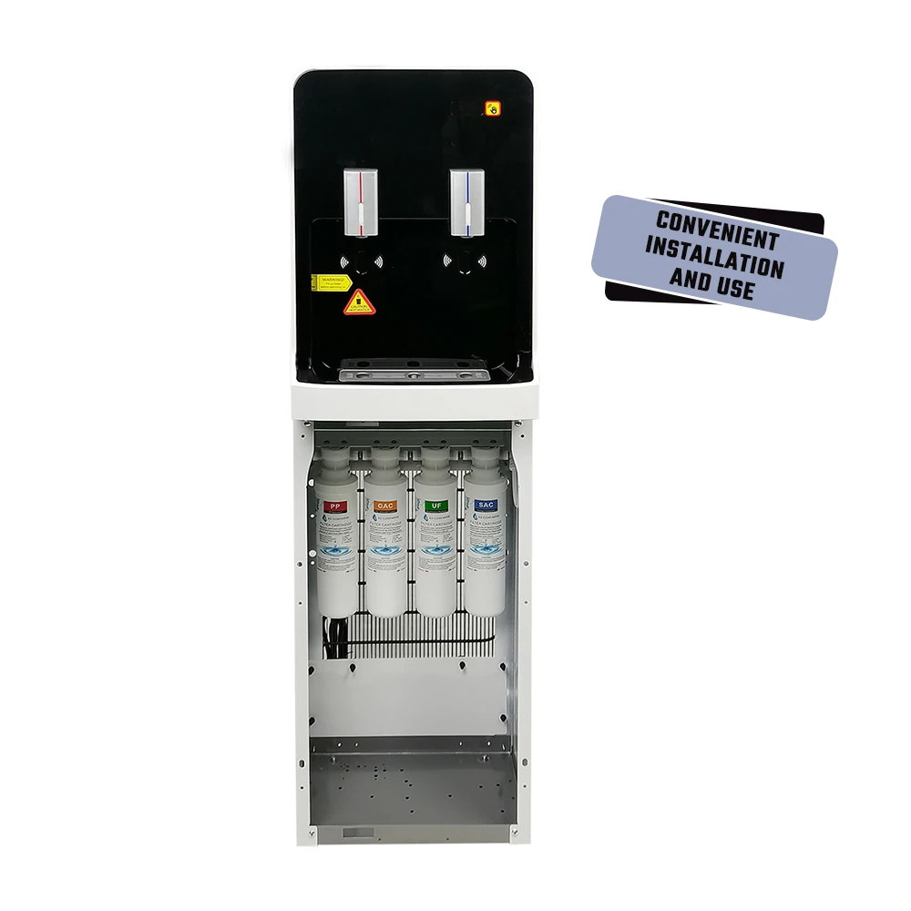 Customized Multi-functional Fashion Smart hot cold sensor pipeline standing water dispenser with Multi Stage filter system