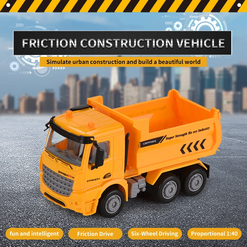 Friction car toy engineering truck for boys intelligent construction vehicle toys