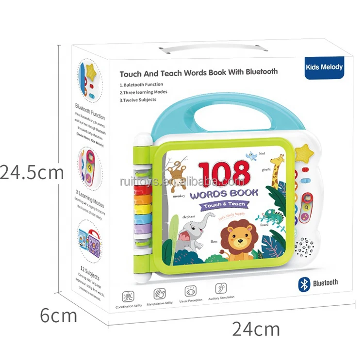 108 English Words Touch Teach Electronic Reading Books Intelligent English-learning Machine for Kid