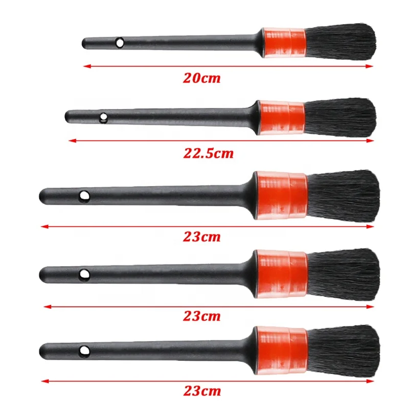 Набор мягких кистей для автомобиля, 5 шт., щетка для пыли для сухого и влажного использования, щетка для очистки воздушного отверстия
