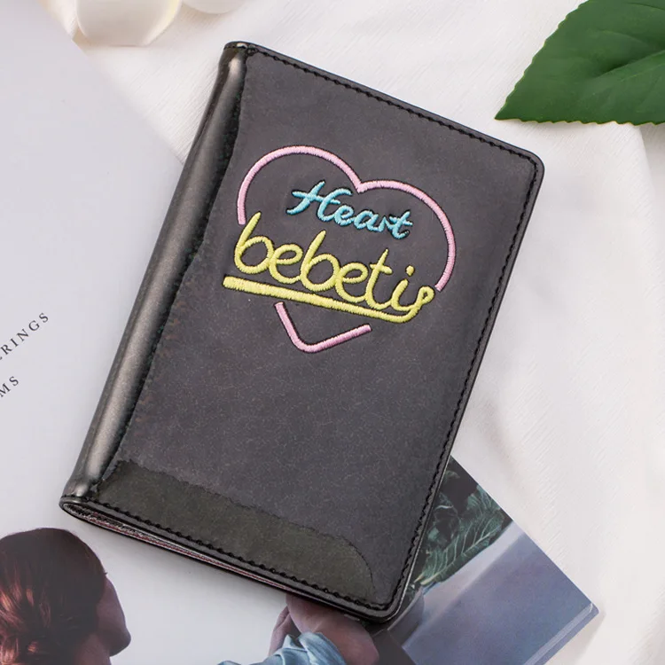 Laser Passport Holder Glitter Shiny Passport Case with 3 Colors PU Leather Passport Holder