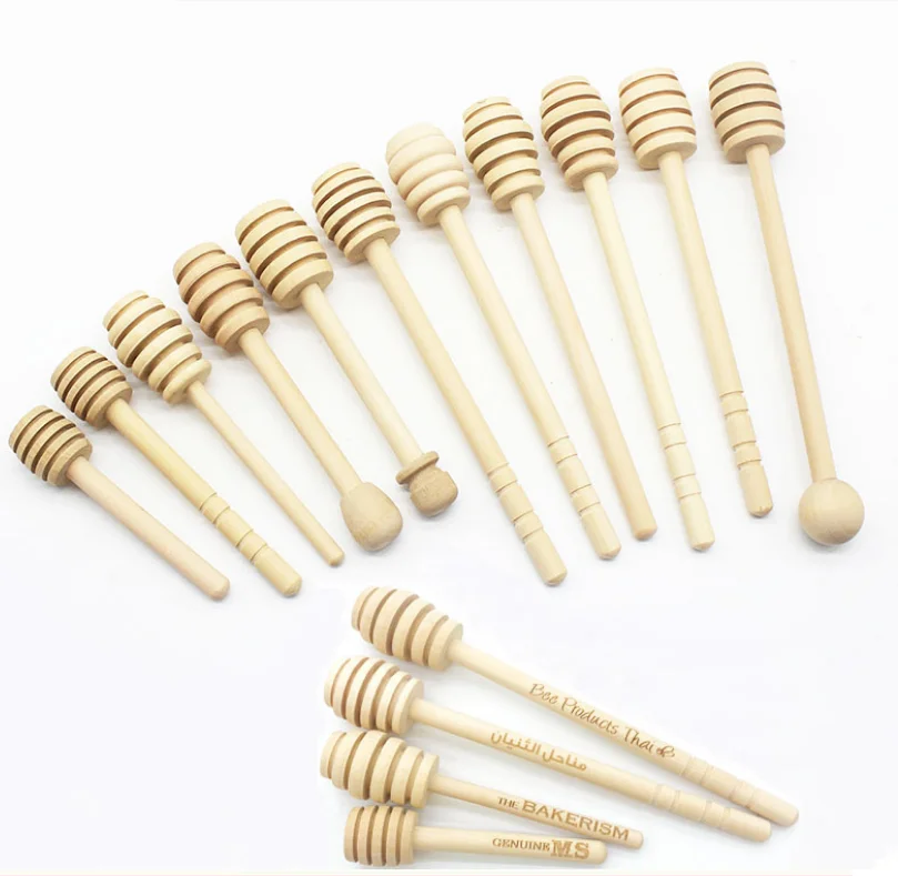 Wooden honey stir stick spoon