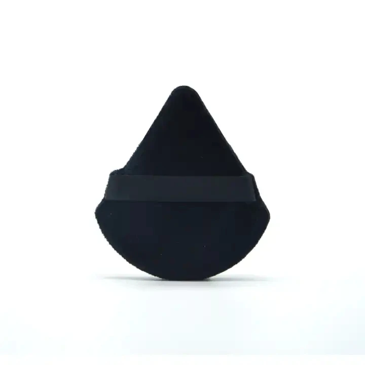 New Design Triangle Shaped Cosmetic Puff Makeup Foundation Sponge with Ribbon for Powder Application