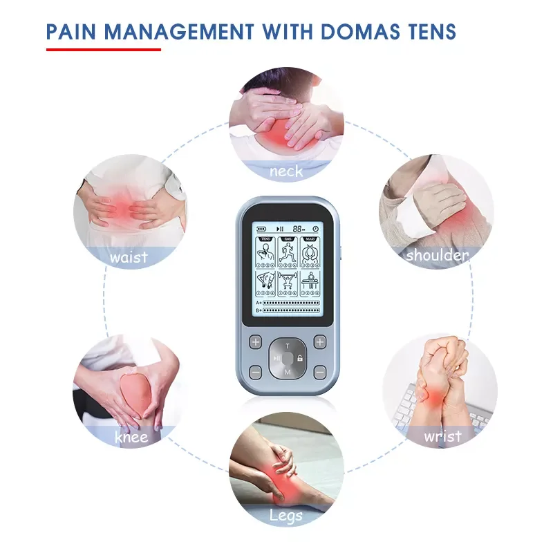 Portable Pulse Therapy Device Dual Frequency EMS Tens Neck Massage Muscle Stimulator Pain Relief TENS Unit massage machine