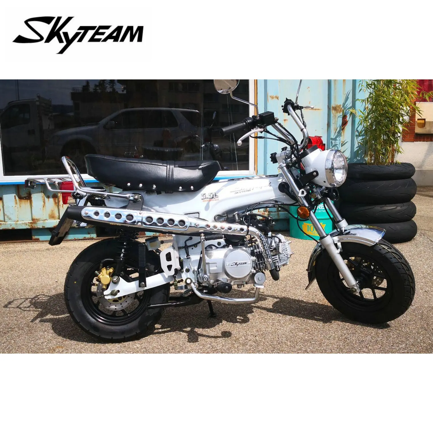 
SKYTEAM E5 E4 50cc 125cc SKYMAX Fuel injection dax motorcycle(EEC E5 E4 APPROVAL) with NEW 5.5L BIG FUEL TANK 