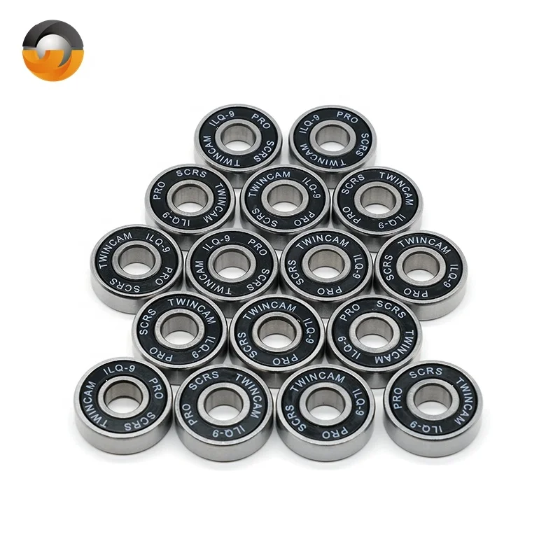 Good Quality Mini Wheels Bearing Skateboard 8x22x7mm 608RSIL Q9 Black Bearings Stainless Steel Skateboard Bearings
