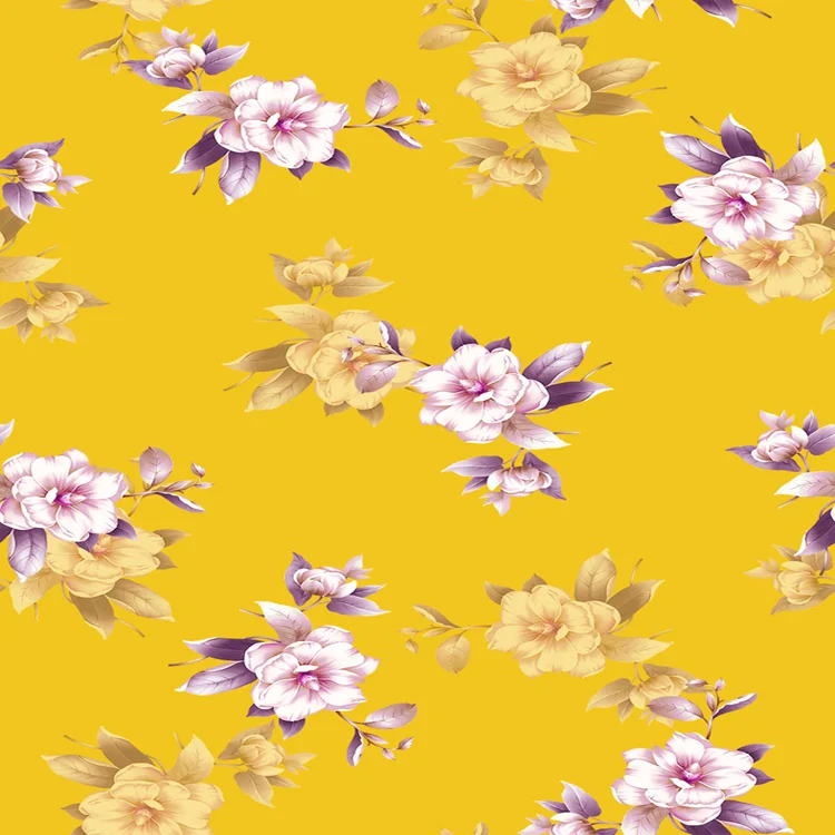 Customized 120gsm Dobby Georgette 100% Polyester Fashion Product Digital Prints Fabric For Dress