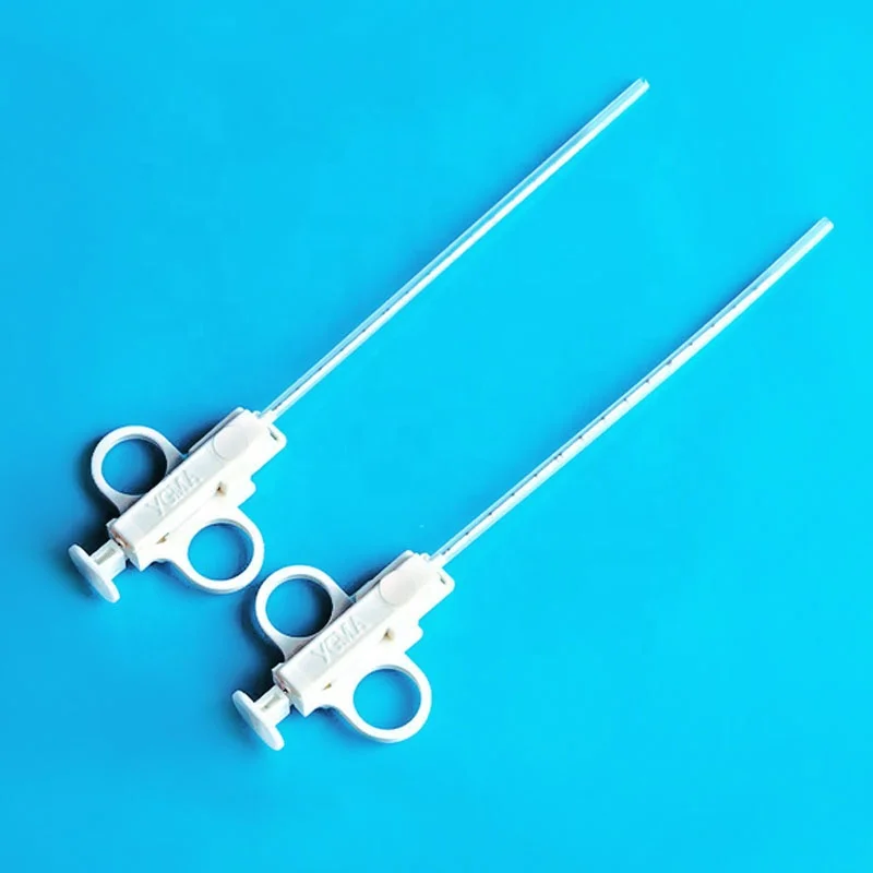 semi-automatic biopsy stylet with sheath