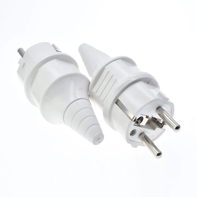EU Socket Wiring Plug 16A 250V Schuko Type-F European Connector French German Korean Russia Assembly Receptacle Connector