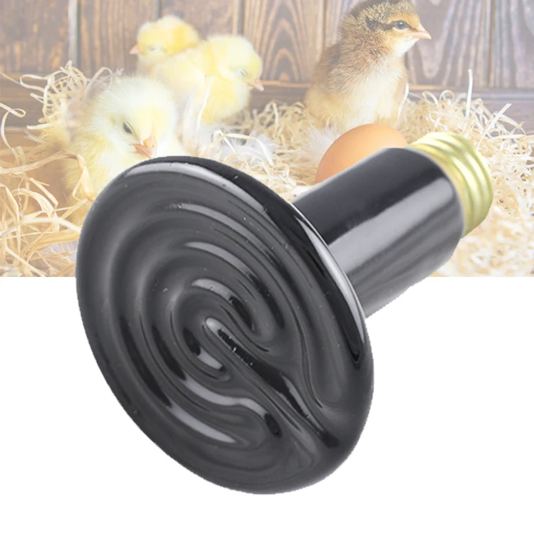 E27 Far Infrared Ceramic Pet Heating lamp 50W 100W 110-240V Chicken Heater Light Bulbs