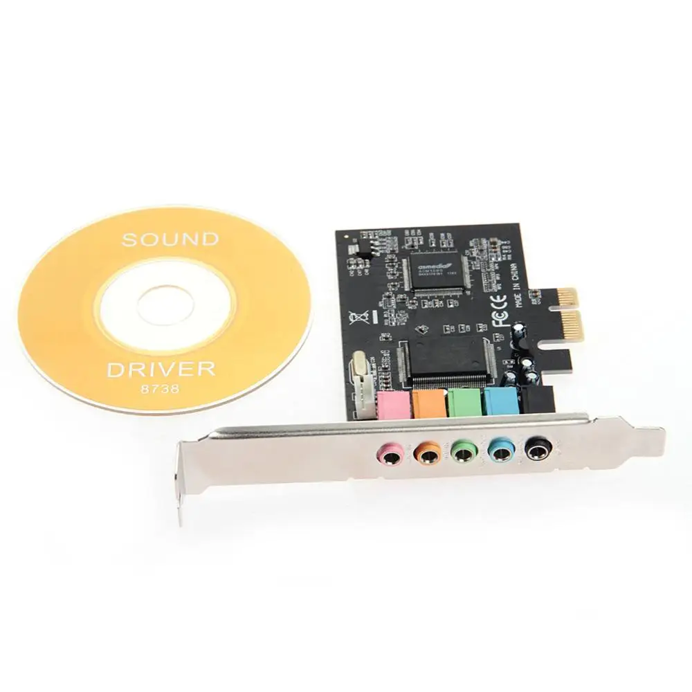  PCI Express PCI-E CMI8738 5 1 3D аудио 6 каналов цифровой звуковая