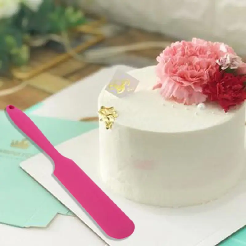 Factory Price Silicone Spatula Portable Long Handle Baking Batter Scraper Pastry Tools Cake Cream Mixer Kitchen Accessories Tool