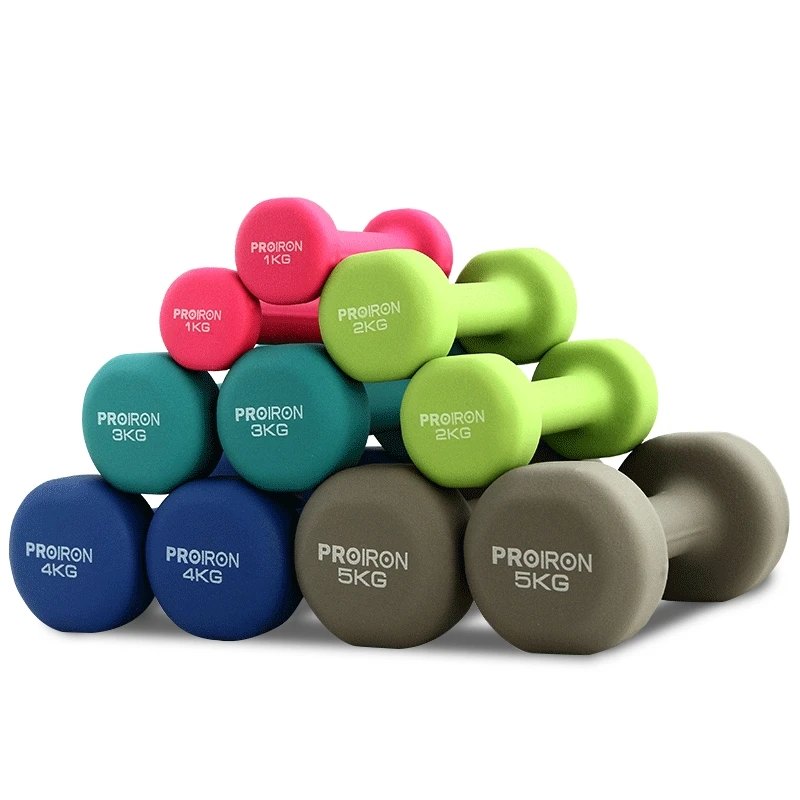 home gym fitness vinyl neoprene dumbbells set, basics neoprene workout dumbbell