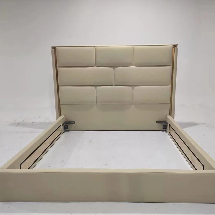 Italian Designs Modern Luxury Queen King Size Bed Single King Soft Beds Frames Set
