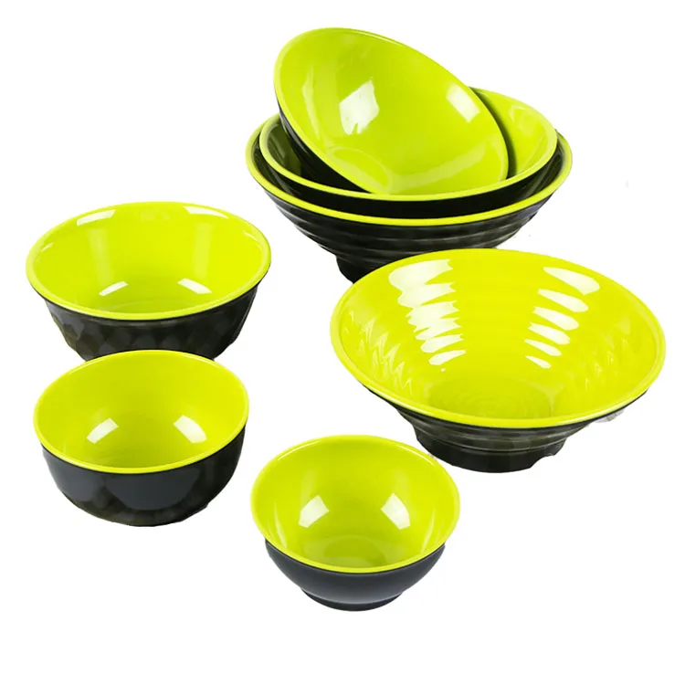 Good Quality Kitchen Chinese 6 inches Melamine Ceramic Bowls Serving Noodle Salad Soup Mixing Crystal Bowl Set