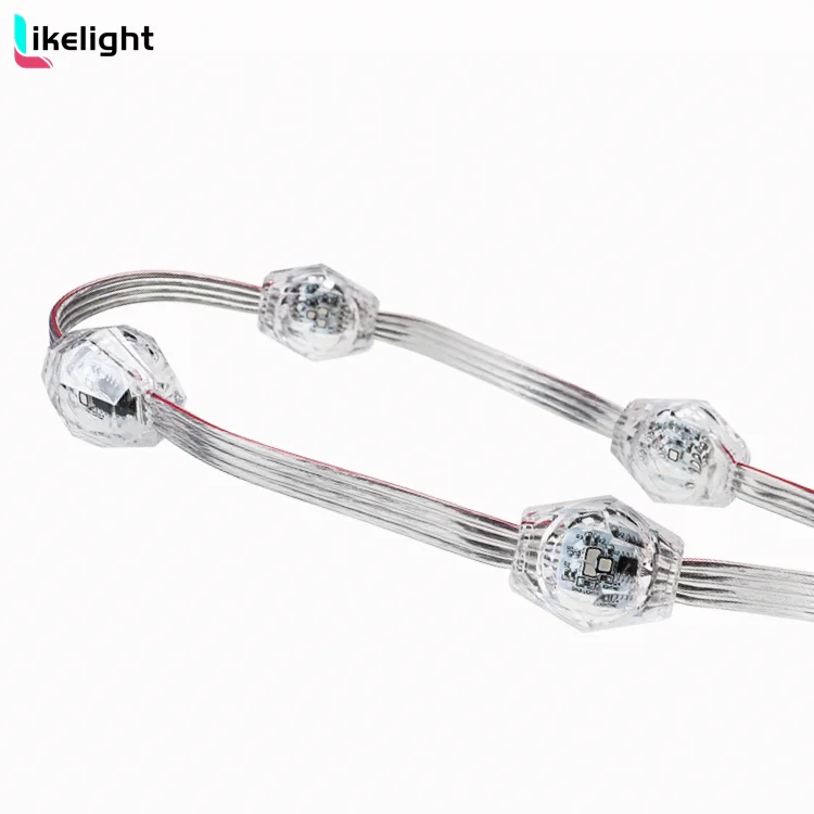 LIKELIGHT 360degree Luminous screen Decorative Light 3D Diamond Light Wholesale Shining 12v UCS1903 LED light string