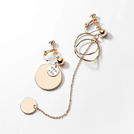 2021 new style AB asymmetric earrings temperament tassel long earrings