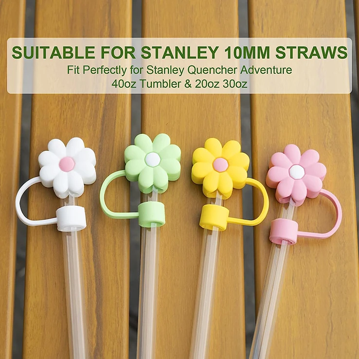 New Design Reusable Food Grade Cut Silicone Straw Tip Cover Cap Lids for Cup