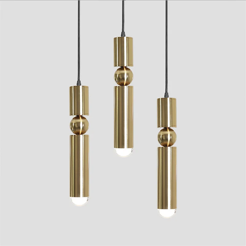 Scandinavian creative bullet head cafe chandelier modern minimalist restaurant bedroom bedside acrylic small pendant lamp