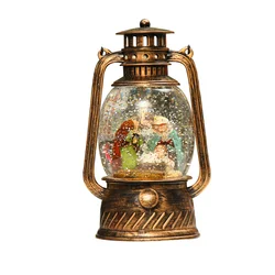 2023 Best Selling Wholesale Christmas Musical Gifts Night Light Navidad Plastic Lamp Christmas Snow Globe Water Lantern