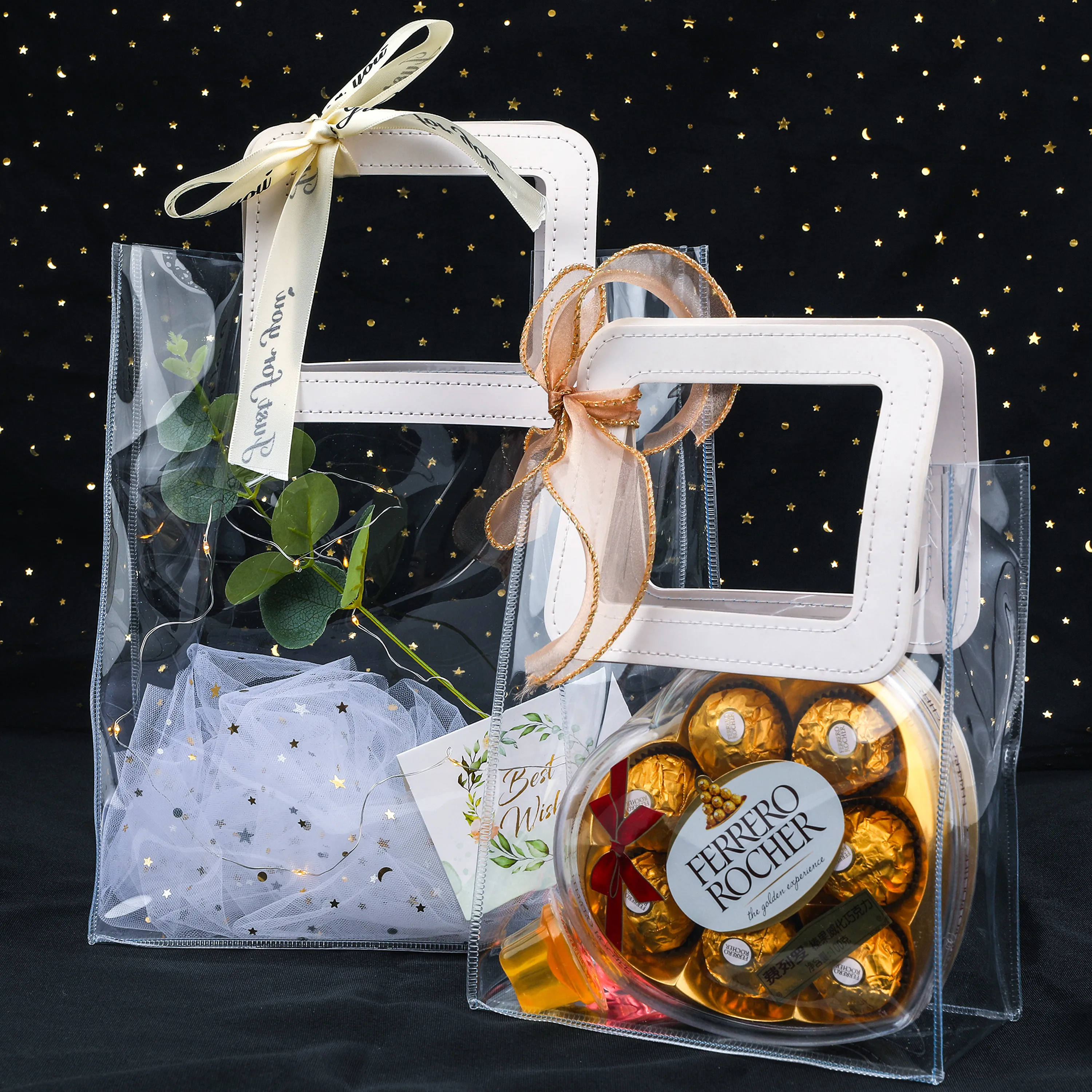 Customized Pvc Transparent Jelly Shopping Bag Transparent Large Capacity One shoulder Tote Bag Beach Travel Storage Gift Bag