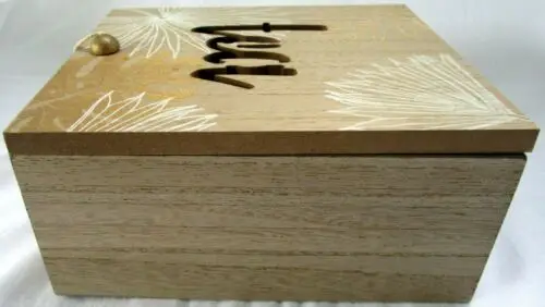 Antique wooden tea bag storage gift organizer box custom design 4 compartment  with gold leaf paint